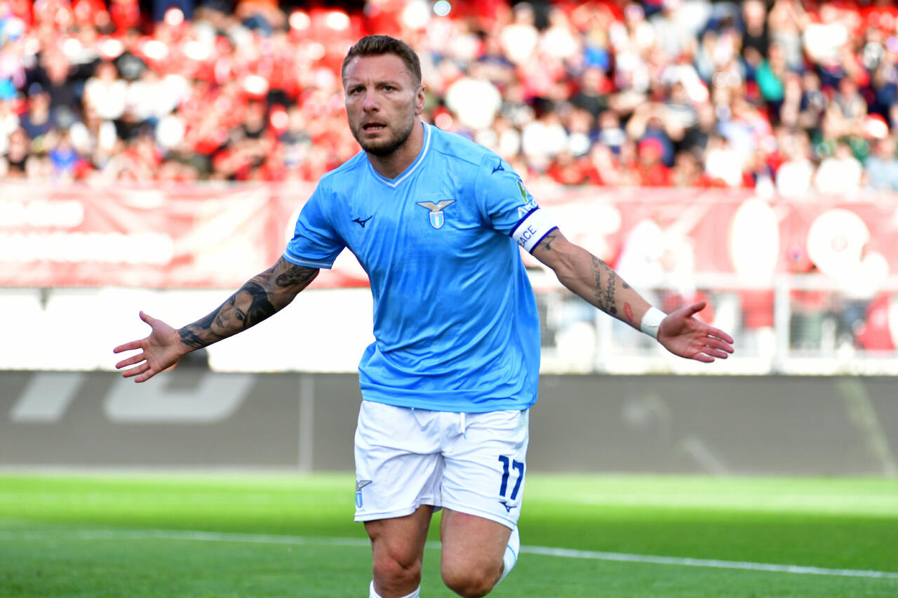 Ciro Immobile con la maglia della Lazio (Photo by Marco Rosi - SS Lazio/Getty Images Via OneFootball)