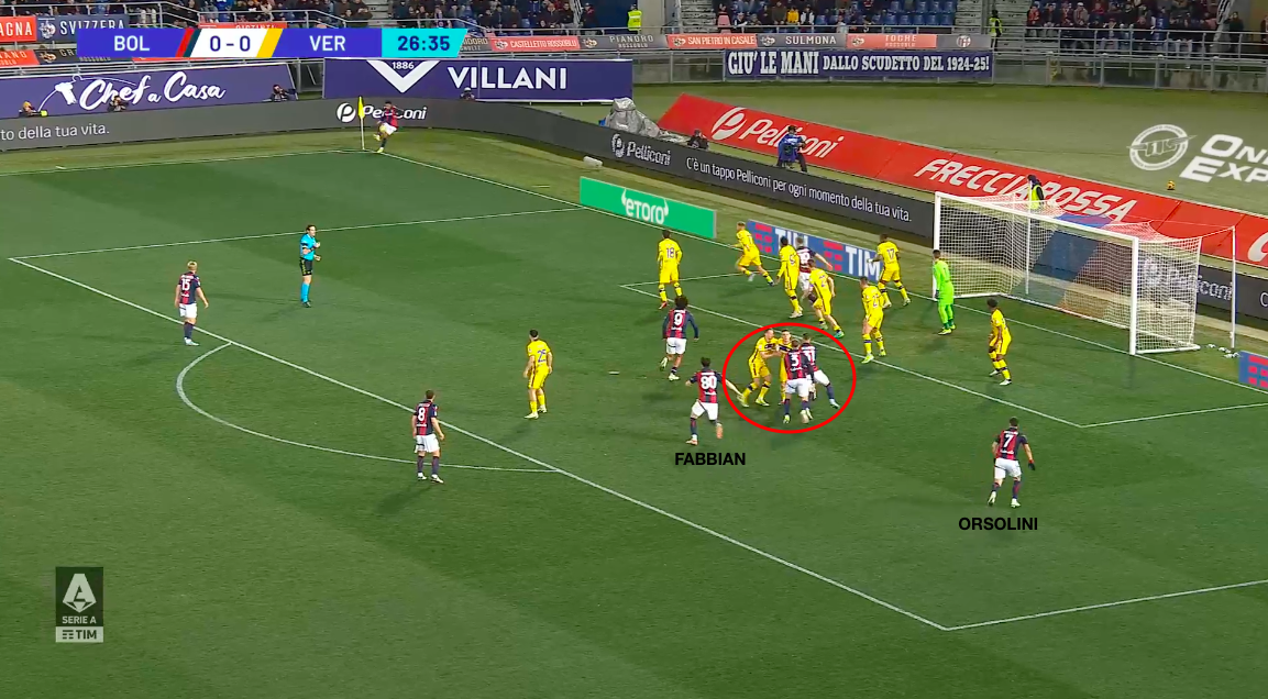 Il gol del Bologna