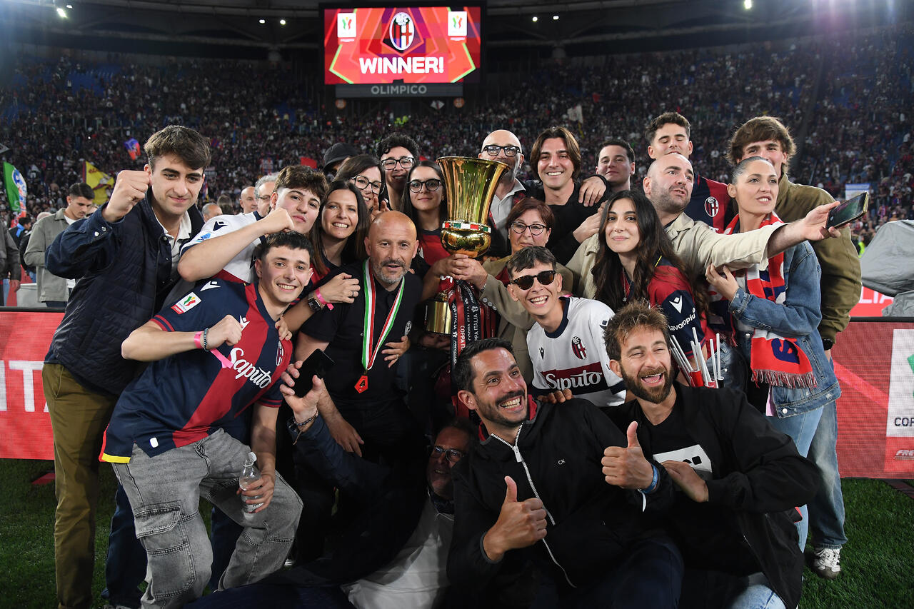 I festeggiamenti per la vittoria della Coppa Italia (Photo by Marco Rosi/Getty Images Via OneFootball)