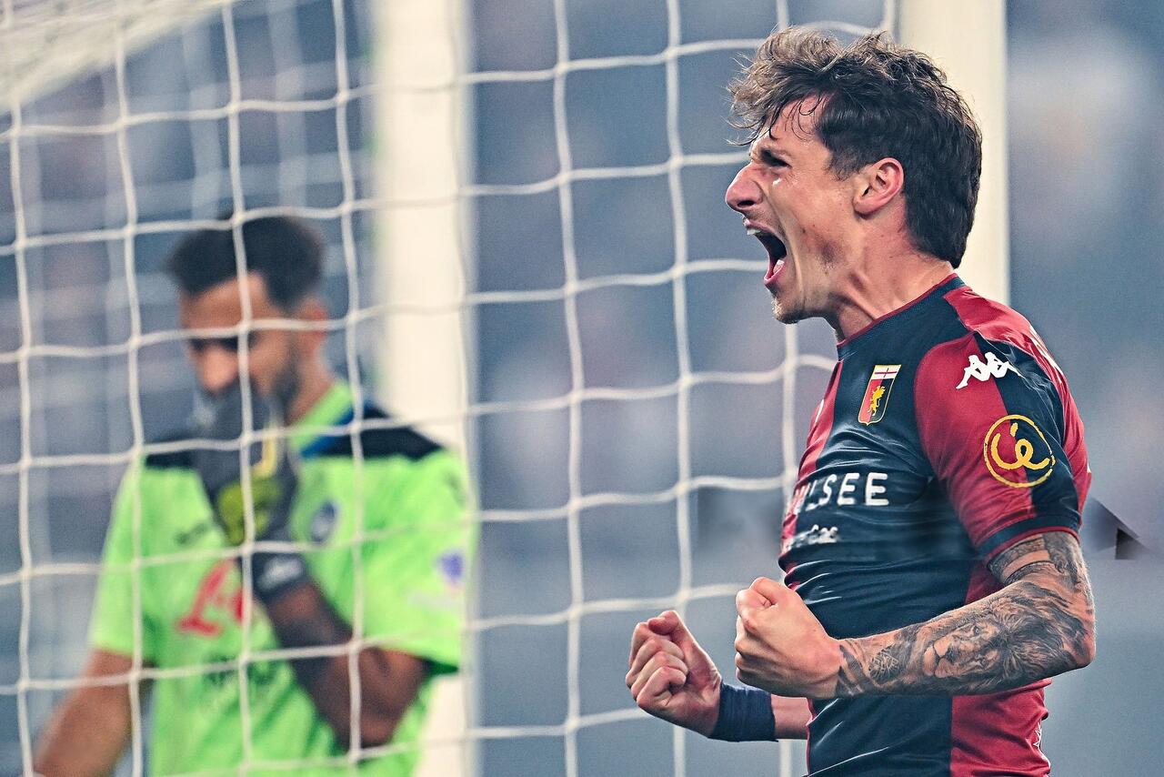 Pinamonti, in gol contro l'Atalanta