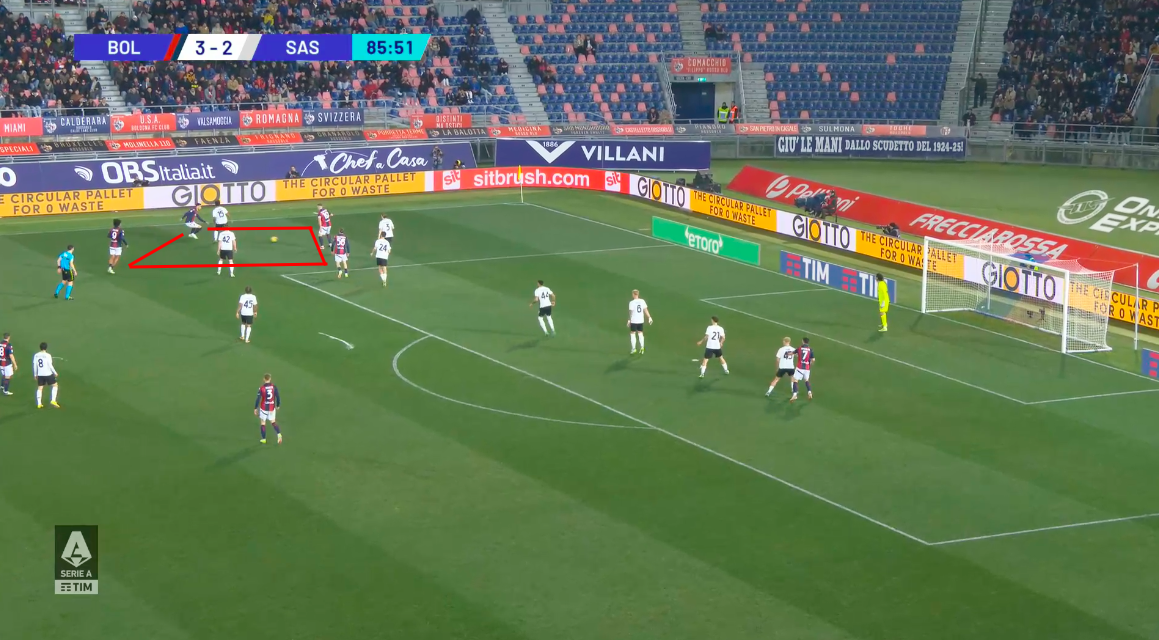 Il gol del 4-2 di Saelemaekers