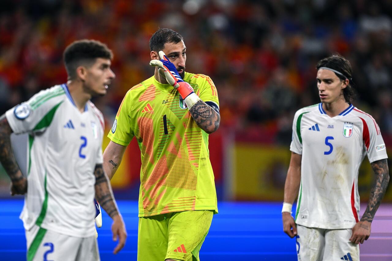 Gianluigi Donnarumma, Giovanni Di Lorenzo e Riccardo Calafiori