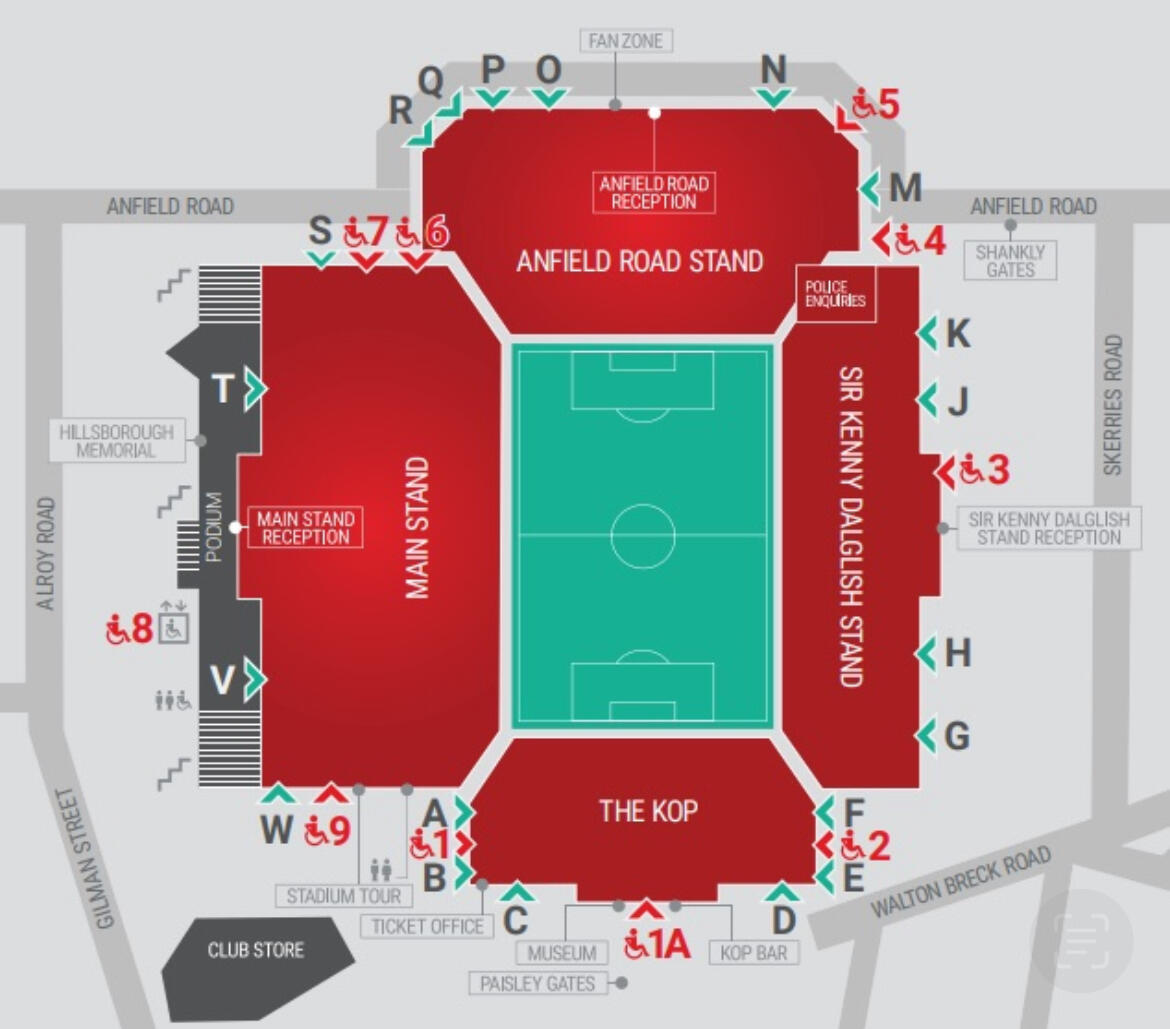 Mappa di Anfield
