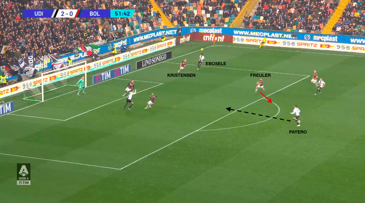 Il gol del 3-0 di Payero