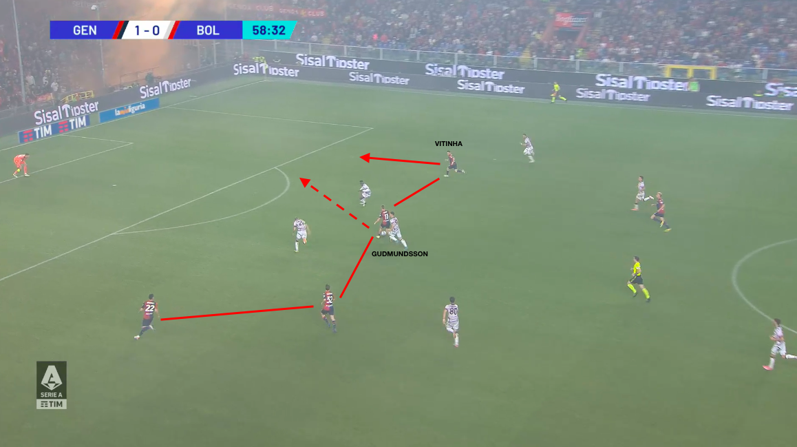L'errore di Beukema e il gol di Vitinha