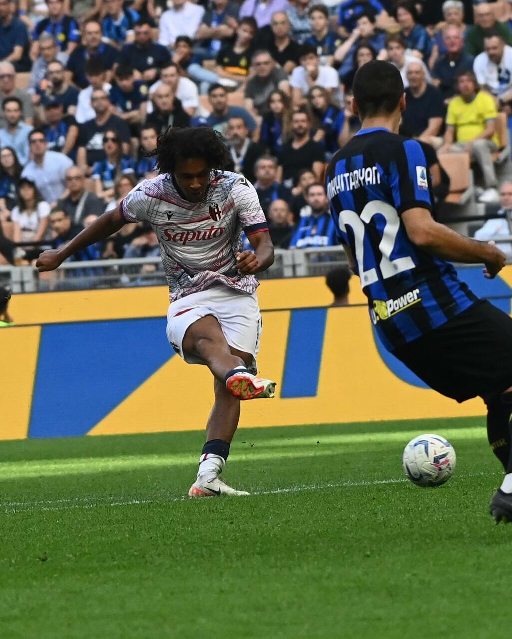 Il gol di Zirkzee (ph. Bologna Fc)
