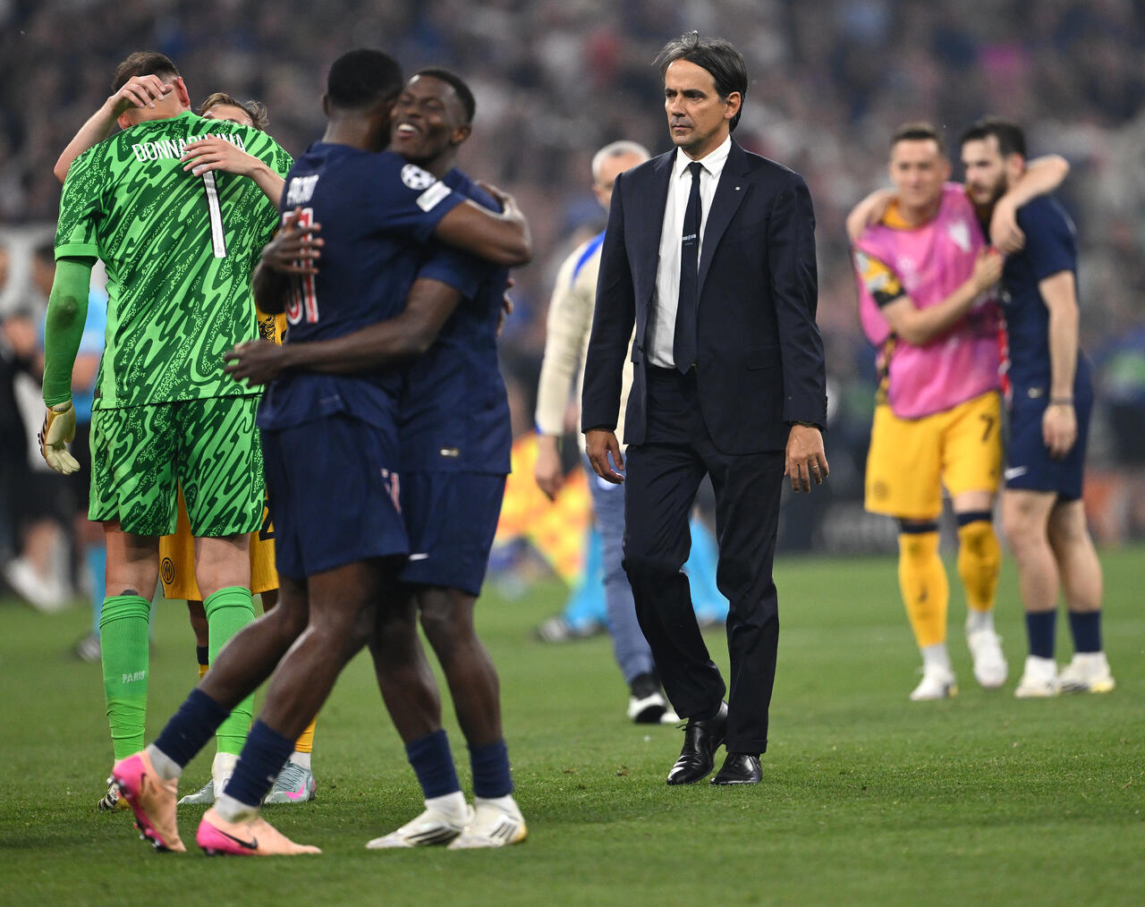 Simone Inzaghi deluso dopo la finale di champions