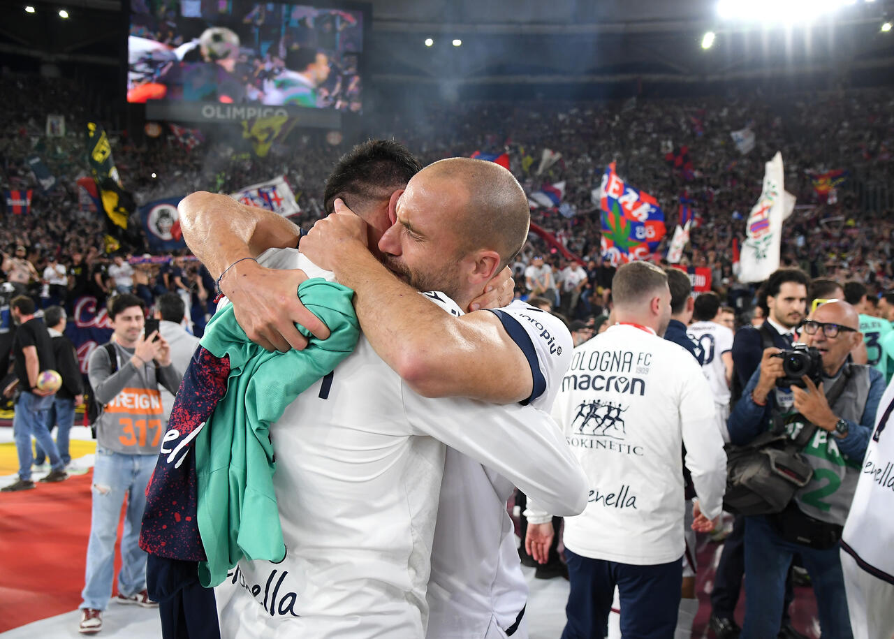 L'emozione di Lorenzo De Silvestri (Photo by Marco Rosi/Getty Images Via OneFootball)