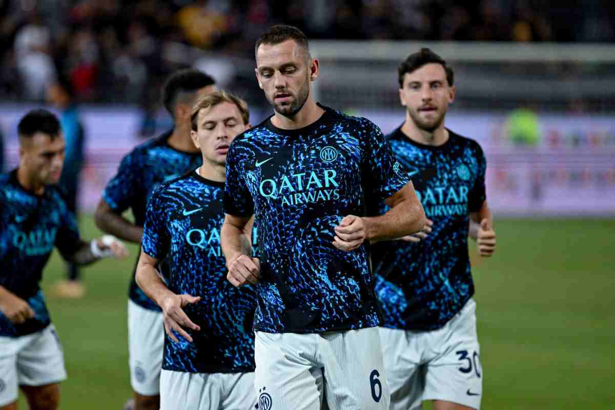 Inter in riscaldamento