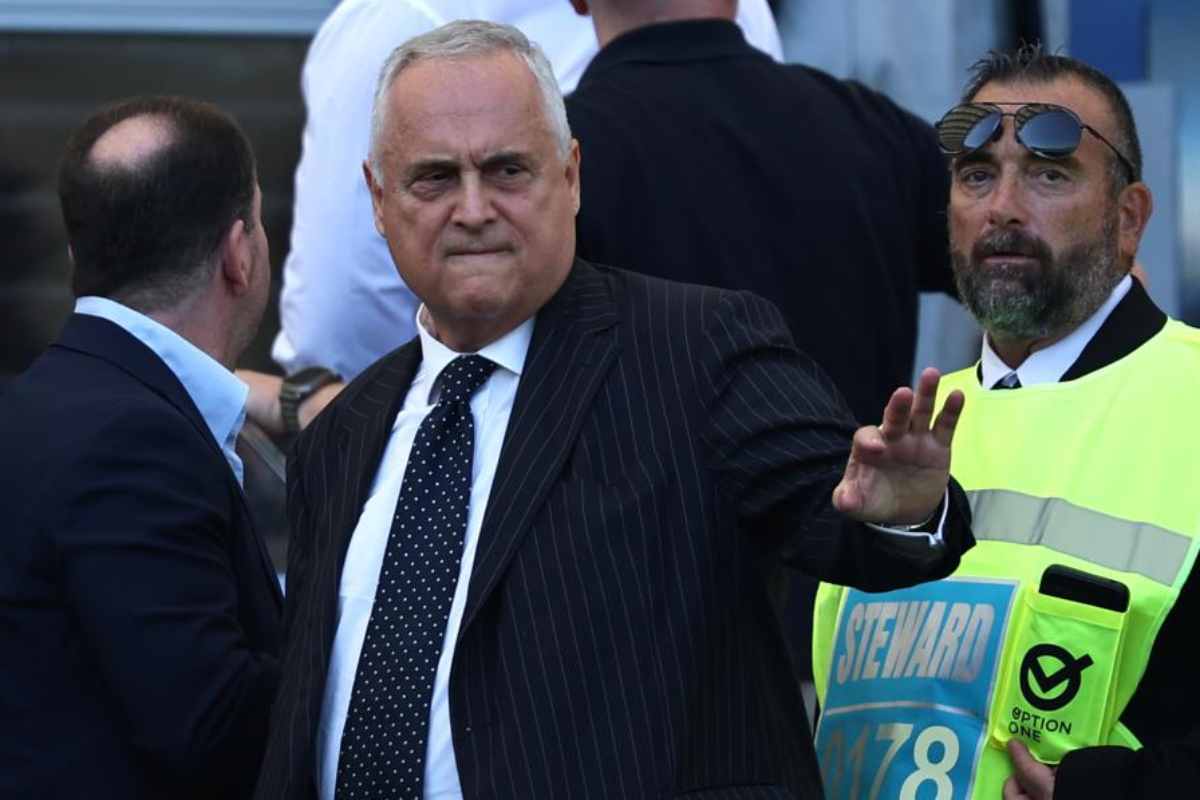 Lotito in tribuna