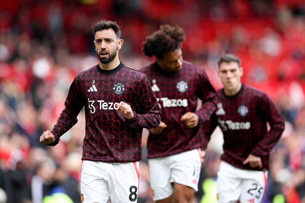 Man United riscaldamento