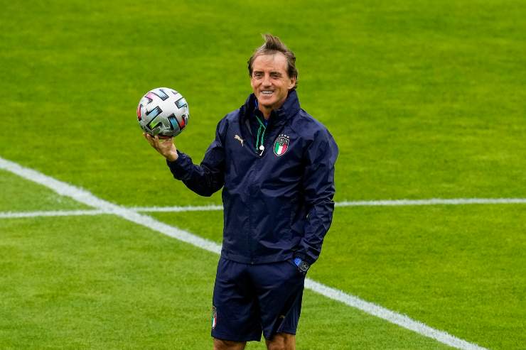 Roberto Mancini in campo