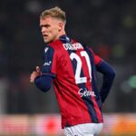 Jens Odgaard of Bologna FC during the Serie A match between Bologna FC 1909 and AC Milan at Renato Dall'Ara Stadium on February 03, 2026 in Bologna, Italy.