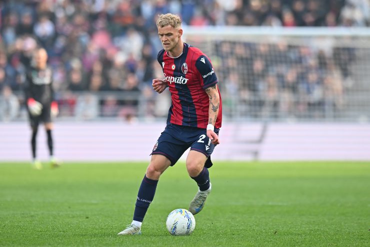 Jens Odgaard of Bologna FC during the Serie A match between Bologna FC 1909 and Hellas Verona FC at Renato Dall'Ara Stadium on March 08, 2026 in Bologna, Italy.