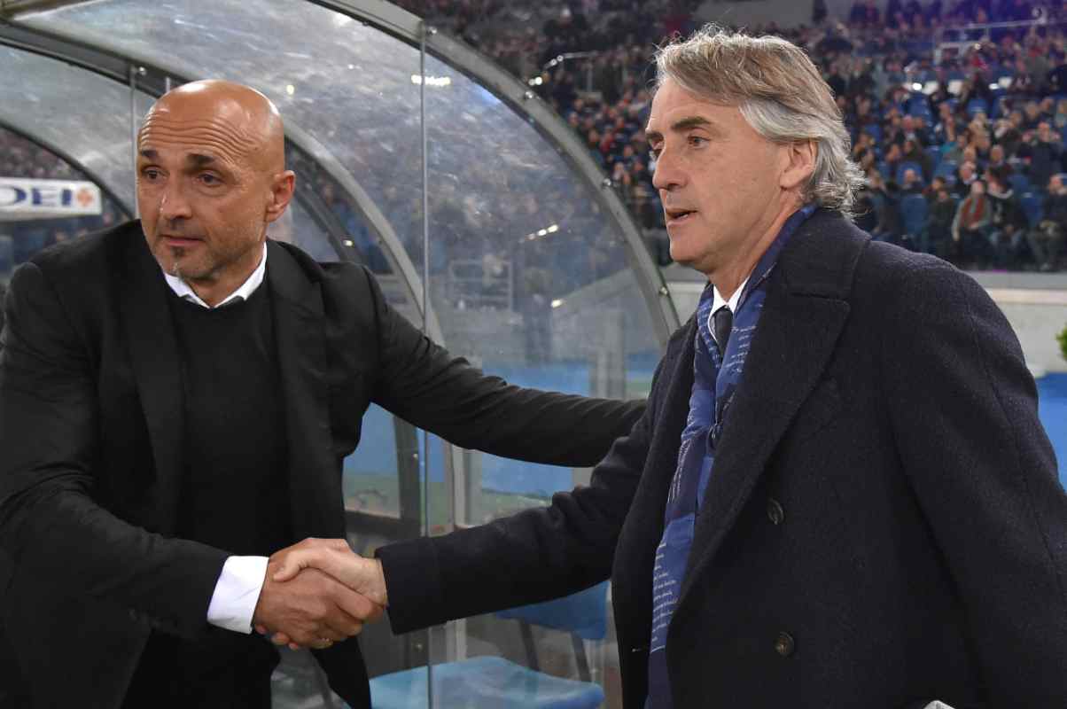 Spalletti Mancini in panchina