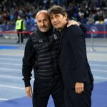 Vincenzo Italiano e Antonio Conte prima della partita