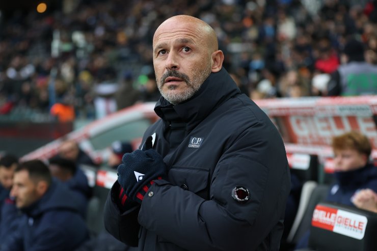 Vincenzo Italiano in panchina durante Udinese-Bologna